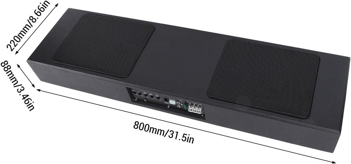Auto Subwoofer - Onderstoel subwoofer - Verbeteren geluid - Slank ontwerp - 6x9 Inch - Zwart – foto 7