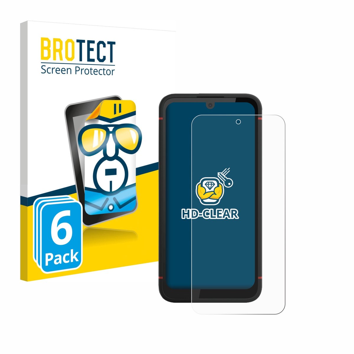 BROTECT - Screenprotector voor Volla Phone X23 - Folie Beschermfolie transparant 6 Stuks