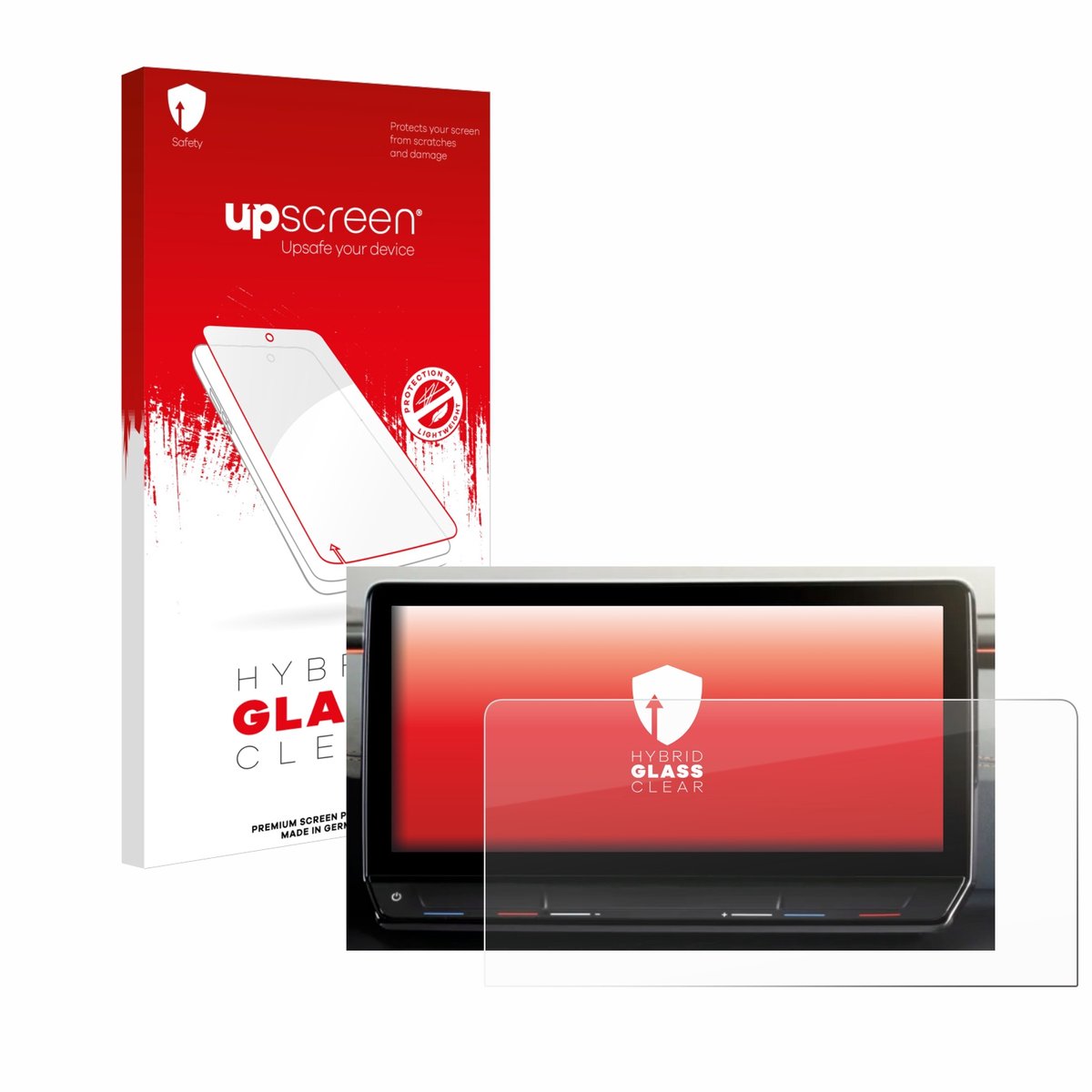 upscreen - Screenprotector voor Cupra Formentor 2020-2022 Infotainment System 10" - Folie Beschermfolie Beschermglas transparant
