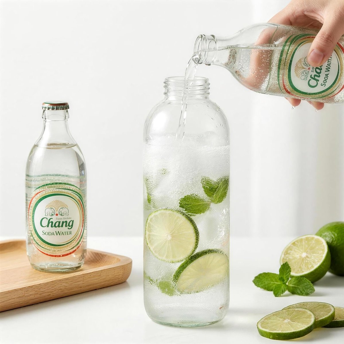 SnelShoppen - LIMILI Glazen flessen met bamboedeksels, 2x1000ml herbruikbare lekvrije waterflessen voor warme en koude dranken, ideaal voor werk, fitn