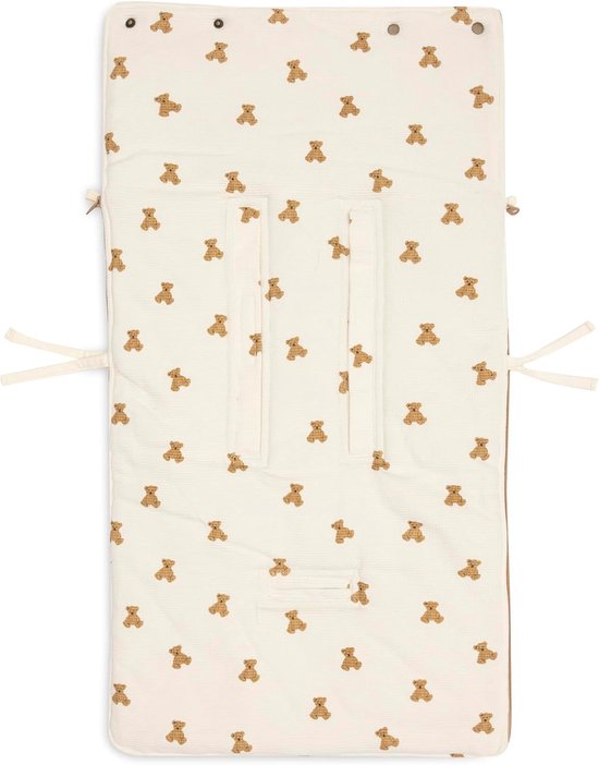 Mini Voetenzak - Baby Topper - Veilig Reizen - Teddy Print - 82 x 42 cm - Little Waffle van MINI — afbeelding 3