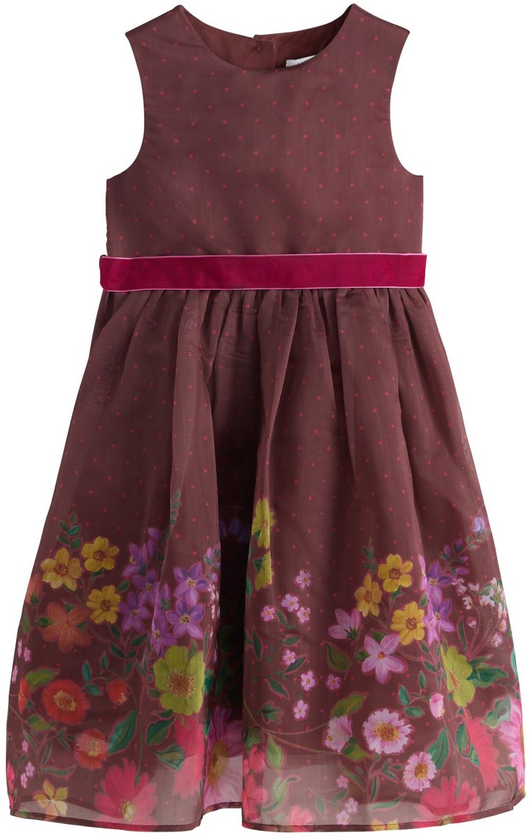 Next - Meisjes - Gebloemde feestjurk - Bruin