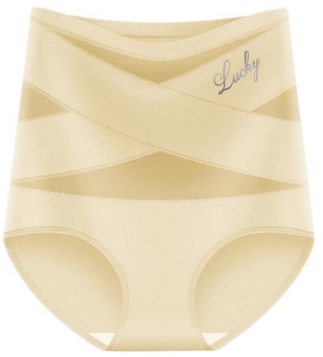 Damesondergoed - Maat L - Taille 86-94 cm - Slipje met hoge taille - Onderbroek - Ademend ondergoed - Slipje - Corrigerend slipje - Damesondergoed - Damesondergoed voor thuis - Perfect om thuis te dragen