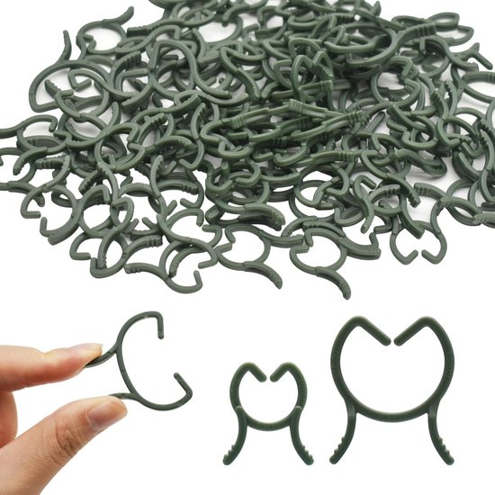Foto: 300 stuks plantenclips buiten plantenclips herbruikbaar plantsteun clipper plantenclips muur plantenringen tuinplantenclips uinplantenklemmen voor moestuinbevestiging 3 sizes 20 16mm 25 20mm 30 25mm