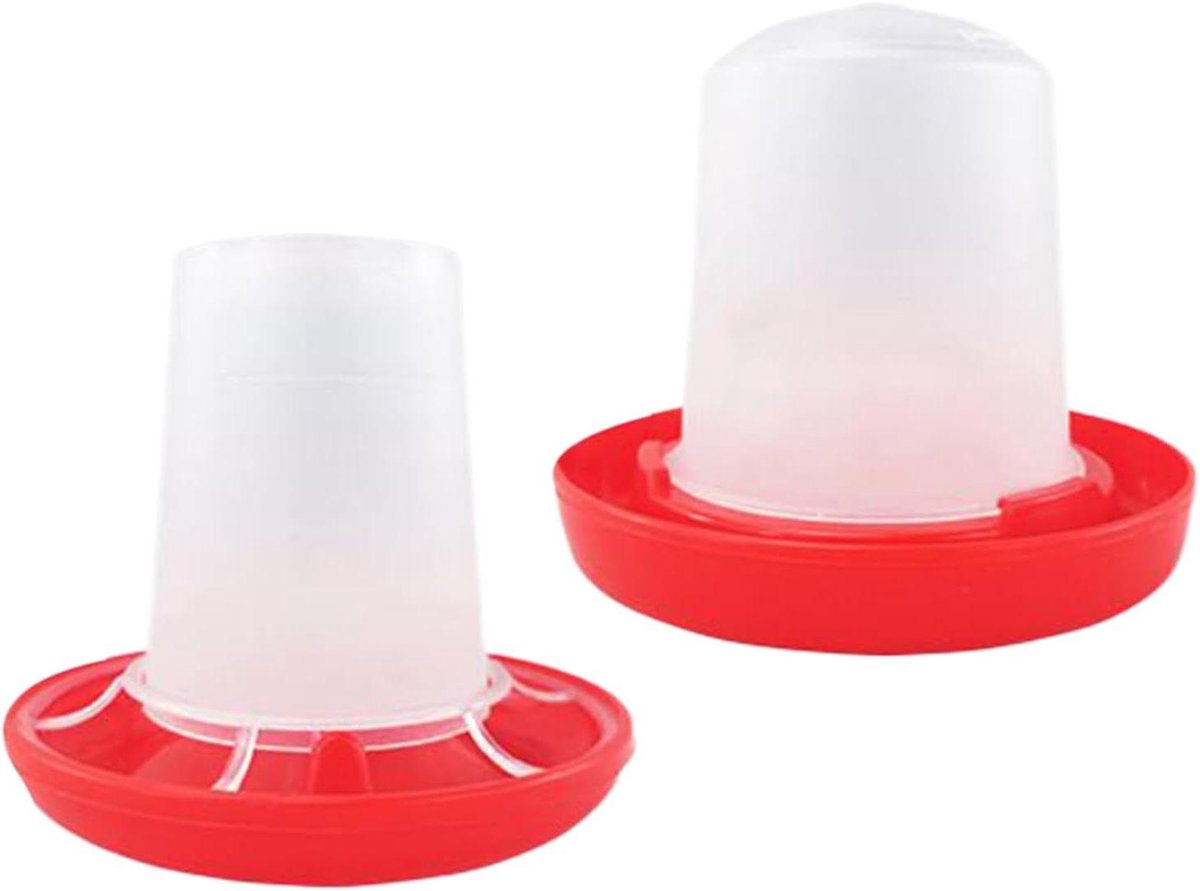 Kippen Drinkbak - Automatische Waterbak - Veehouderij - Hygiënisch Voersysteem - 10 cm - Wit