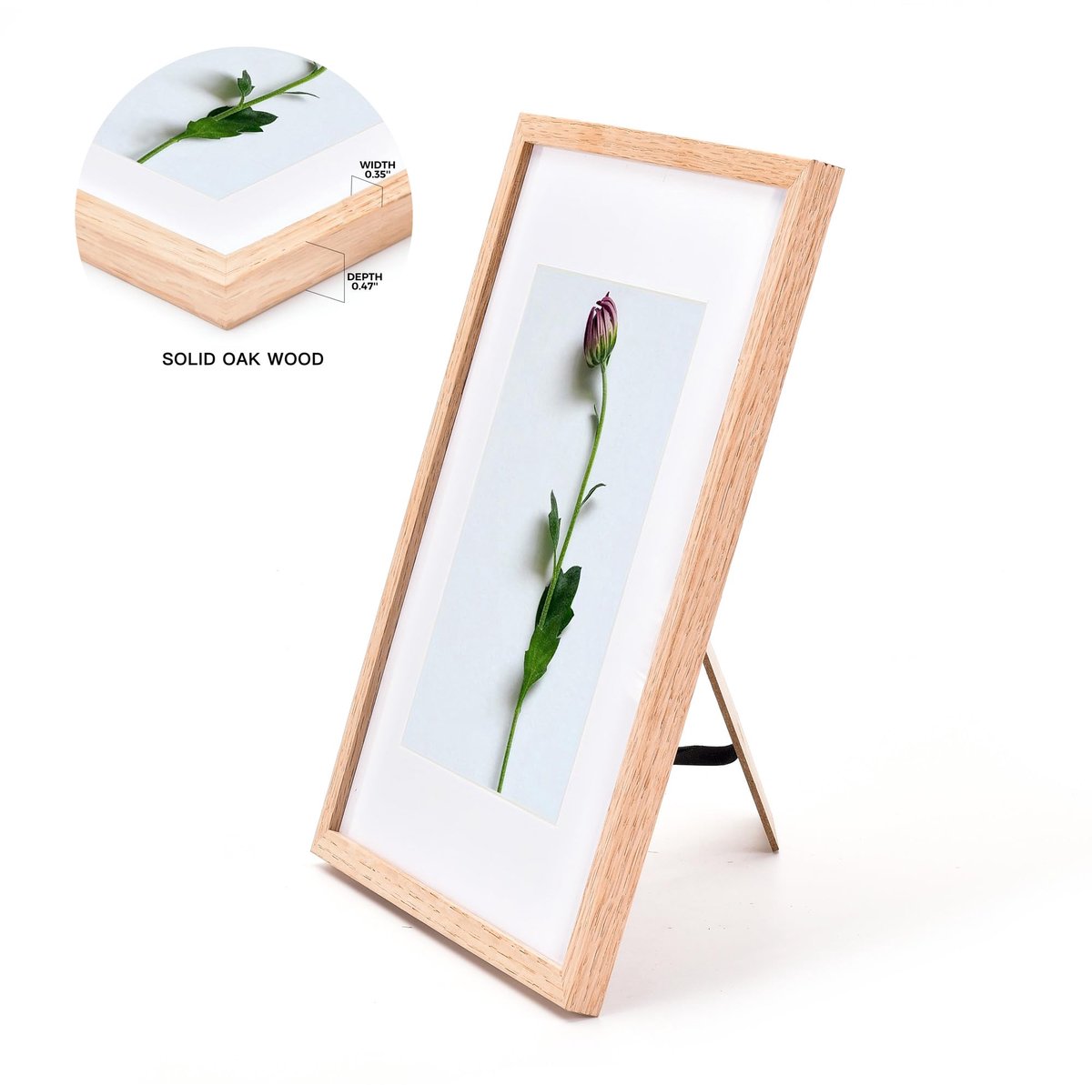 SnelShoppen - Atryinous Fotolijst A5 15 x 21 cm Houten Lijst met Plexiglas - Set van 3 voor Foto's, Posters, Collages - Eiken Kleur voor Thuis, Kantoo