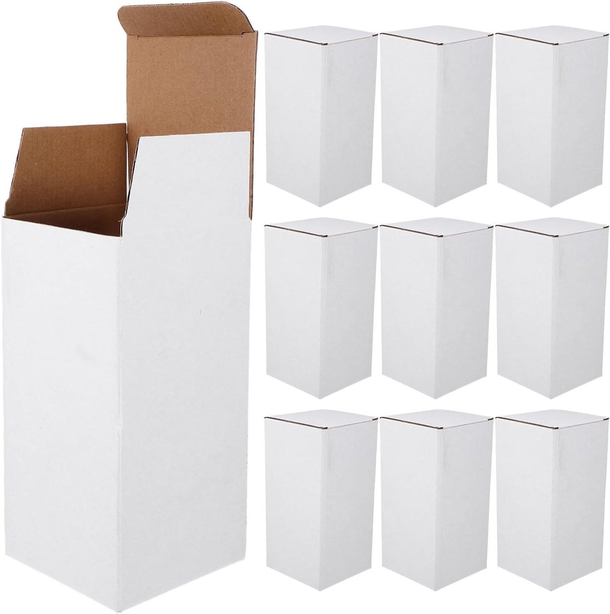 Kartonnen Verzenddozen - Opbergdozen Golfkarton - Veilig Verzenden - Robuuste Constructie - 10 stuks 167 cm - Wit