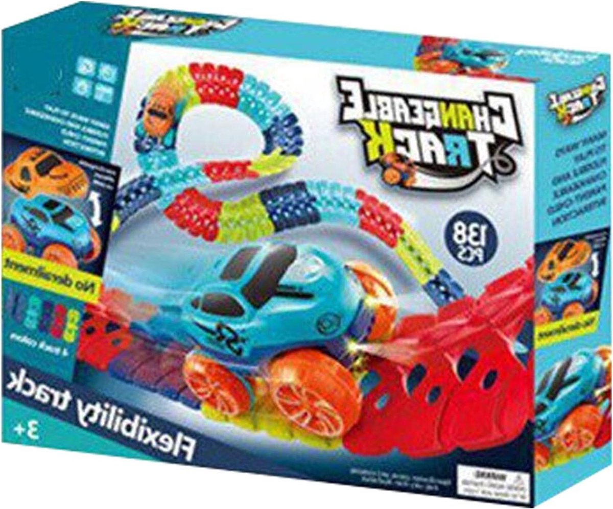 Racebaan voor auto's - Educatieve baan - Samen spelen - STEM-educatief speelgoed - 138 delen - Multi-color