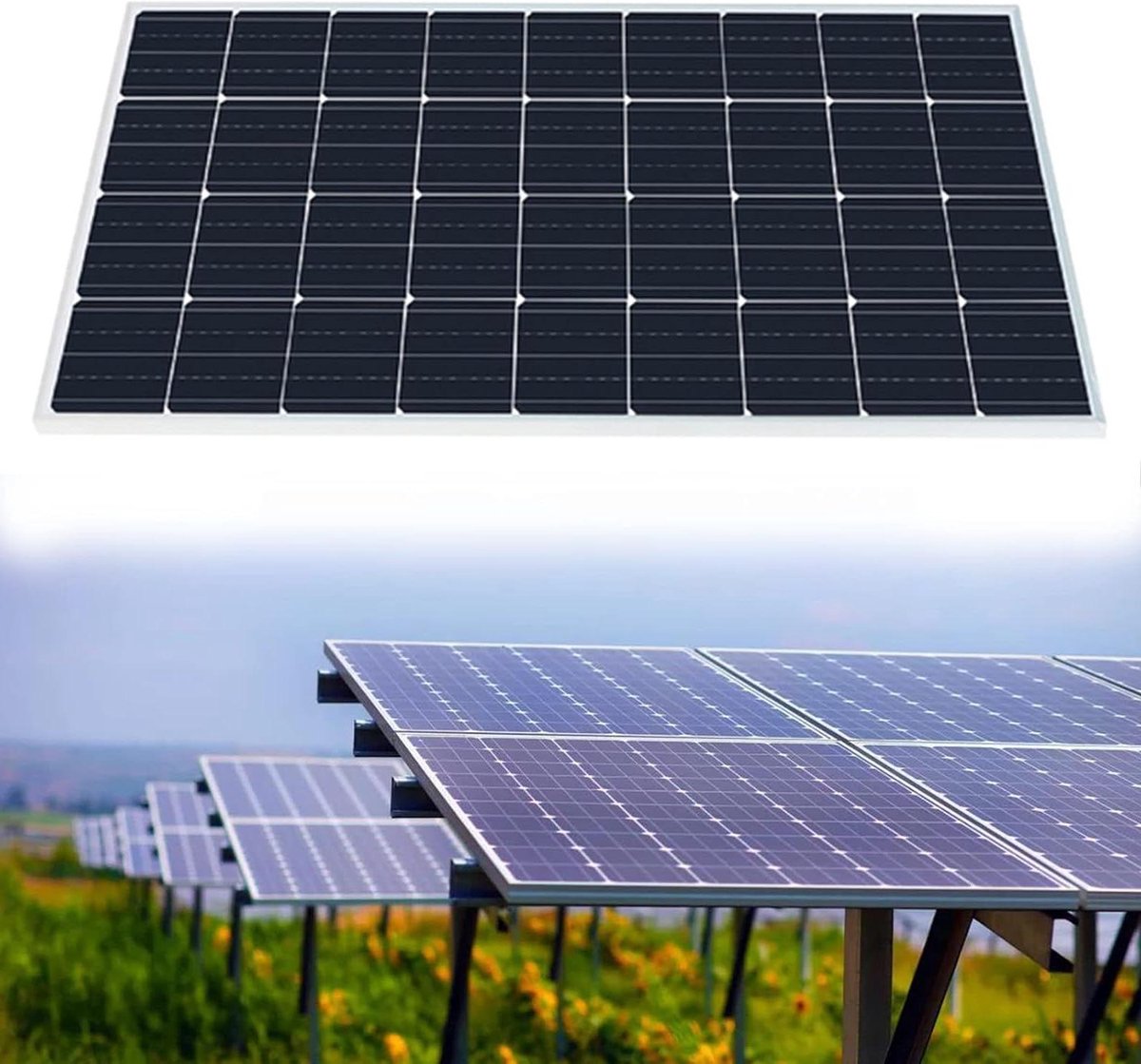 Zonnepaneel Kit - Energie Module - Accu Opladen - Monokristallijn Pv - 200 Watt - Zwart