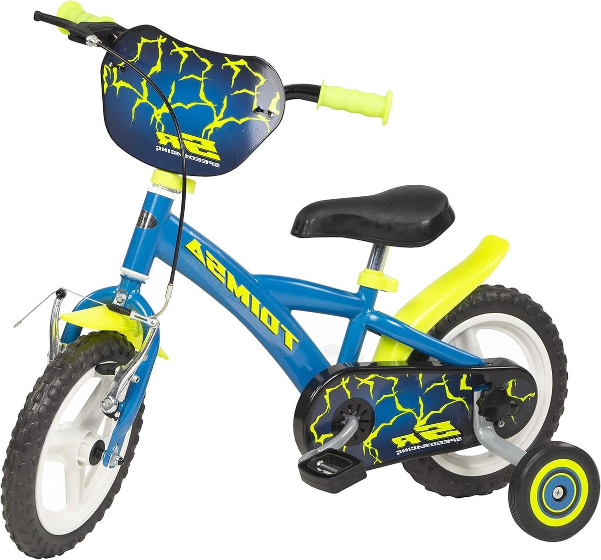 Kinderfiets 12 inch - Loopfiets Peuter - Leren Fietsen - Stalen Frame - 2-4 Jaar - Strepen