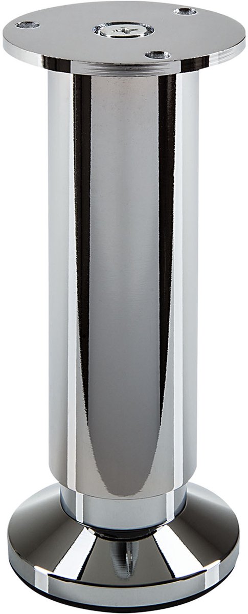 SOTECH Meubelpoot TERRA Hoogte 150 mm Chroom gepolijst Kastpoot in hoogte verstelbaar tot max. 15 mm, belastbaar tot 250 kg
