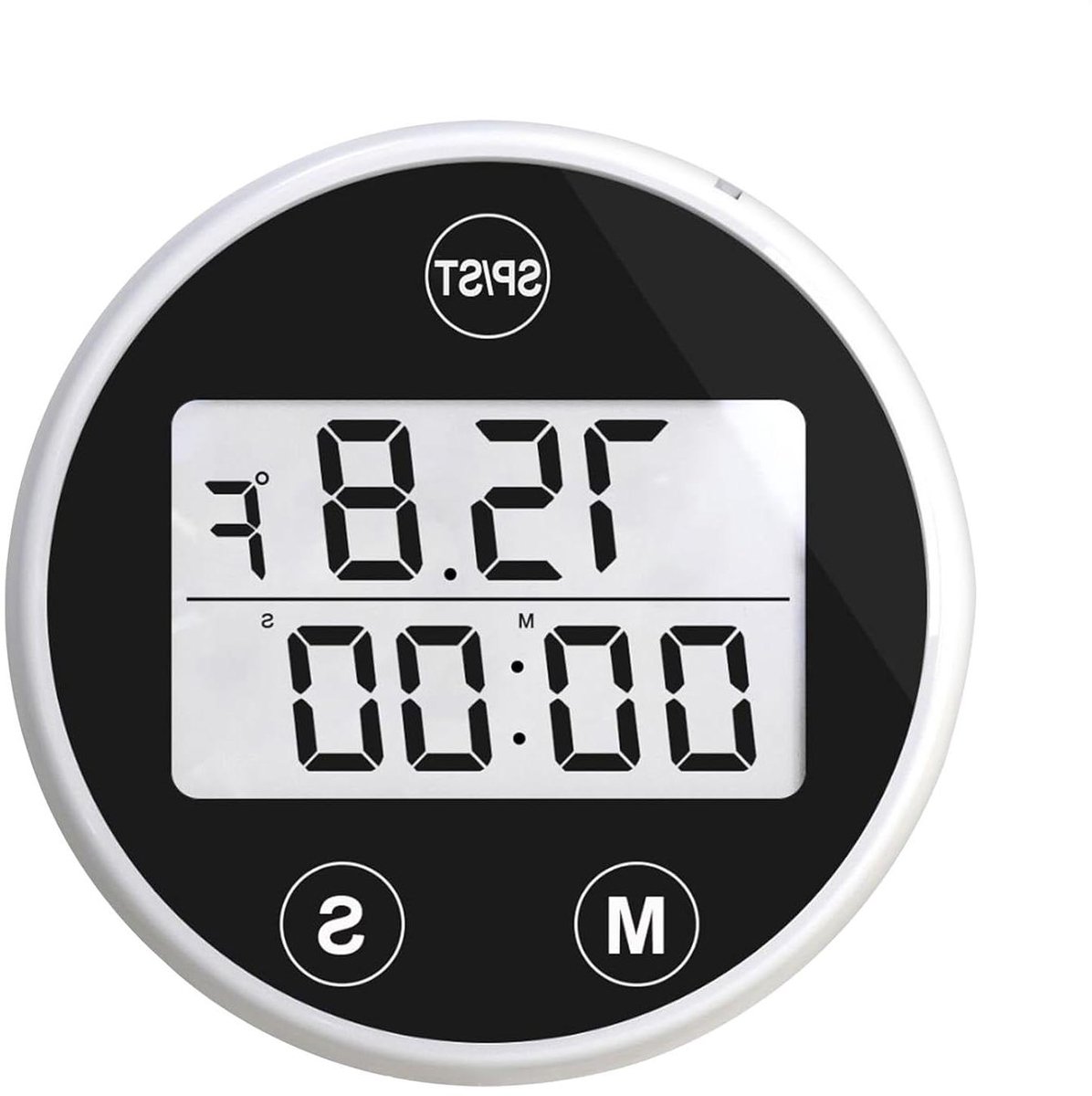 IJsbad Thermometer - Drijvende Meter - Water Temperatuur Meten - Met Timer en Alarm - 45 cm - Zwart