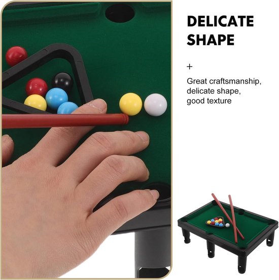 Mini Pooltafel - Biljartspel Kinderen - Thuis Entertainment - Montessori Leerervaring - 27 x 17 x 9 cm - Diverse kleuren van mini — afbeelding 5