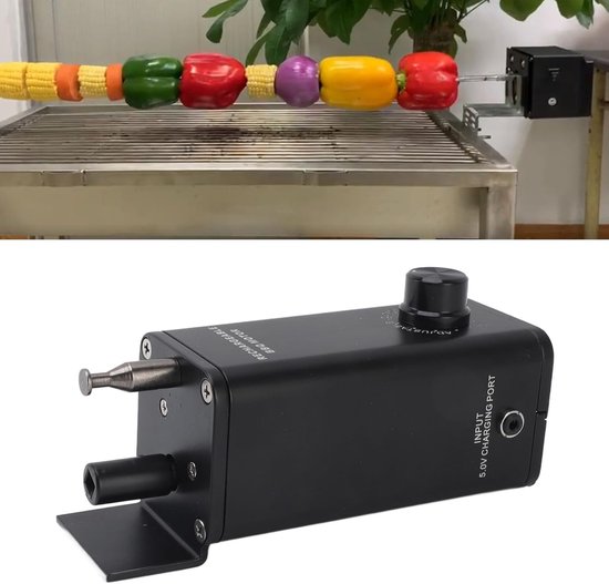 10W Rotisserie Motor Aluminium Legering 3 tot 12V Elektrische Grillmotor met Oplaadbare Batterij, Verstelbare Snelheid voor Universele Grills van Merkloos — afbeelding 3