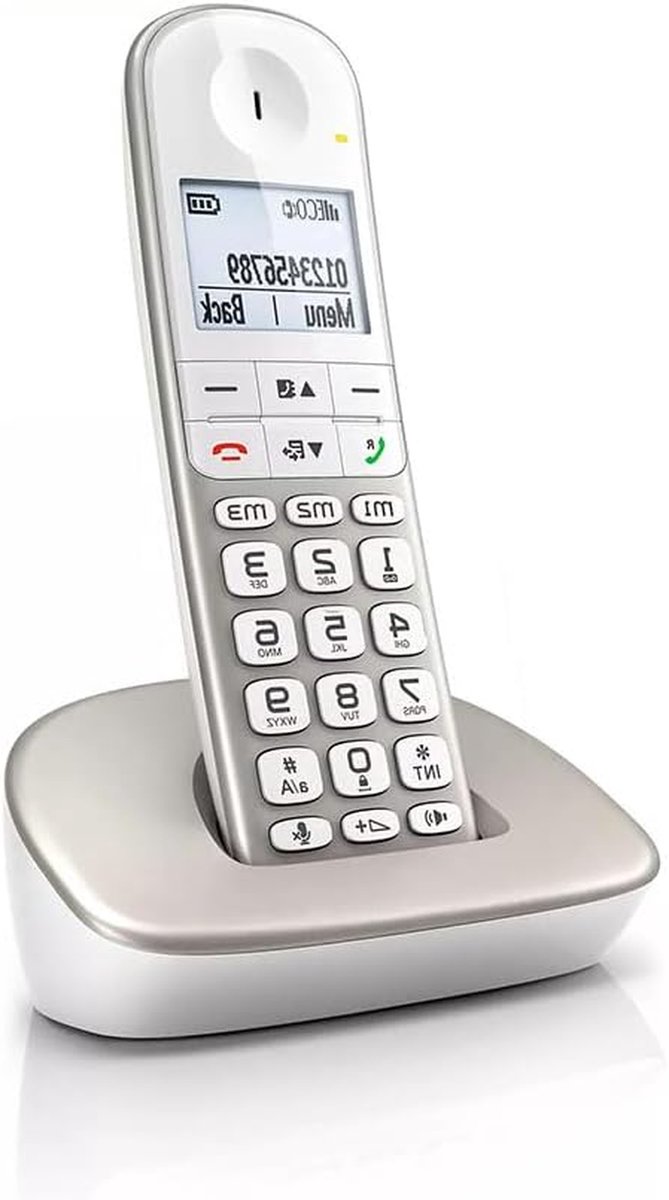 Draadloze Telefoon - DECT Telefoon - Thuisgebruik - Compatibel met gehoorapparaten - 19 inch display - Wit