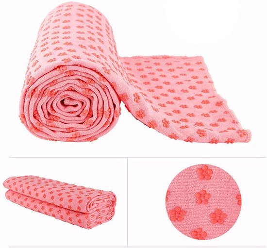 Yoga Mat Cover - Sport Handdoek - Fitness Oefeningen - Antislip - 183 x 63cm - Blauw — afbeelding 3