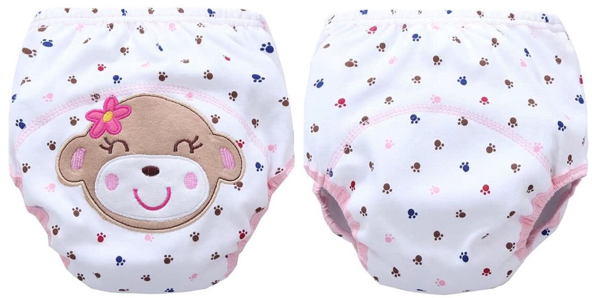 SnelShoppen - Set van 6 Wasbare Oefenbroekjes voor Baby Jongens - Katoen Trainingsbroeken in Rups Design, Maat 3-4 Jaar, Ideaal voor Zindelijkheidstra