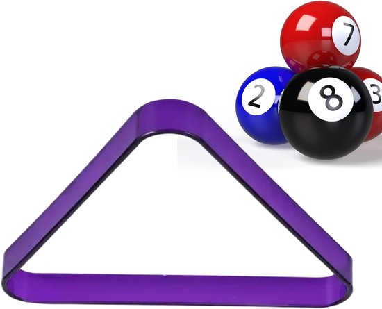 Driehoekig Poolrek - Biljartrek Ballenrek - Biljart Spel Opzetten - Stabiel PVC Ontwerp - 305 x 275 cm - Paars — afbeelding 5