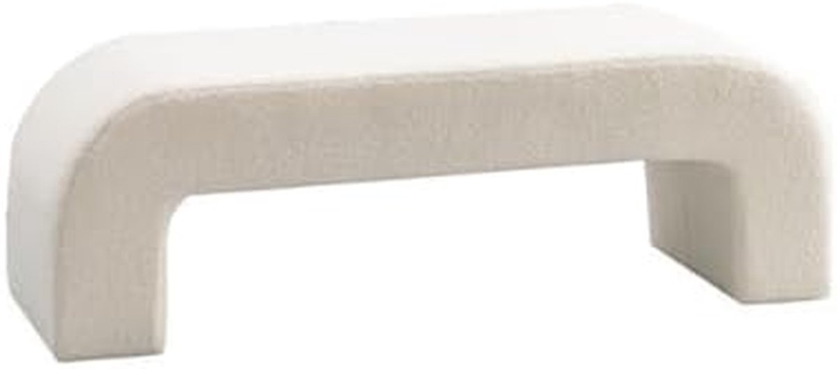 Ottomaanse Bank - Voetenbank Poef - Woonkamer Decoratie - Verborgen Opbergruimte - 80cm - Wit
