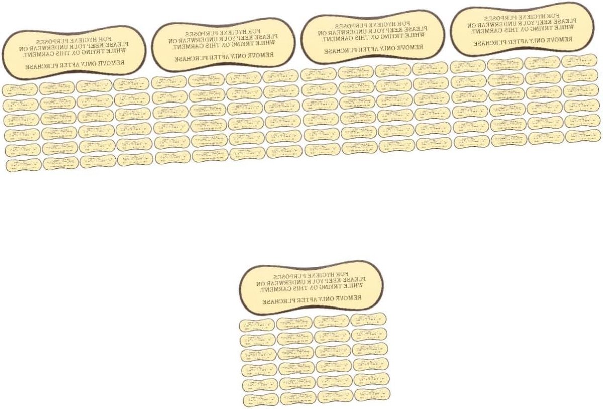 Hygiëne Stickers - Beschermende Labels - Badkleding Gebruik - Zelfklevend PVC - 14 x 5 cm - Multi