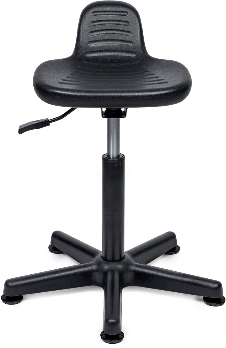 Ergonomische Kassakruk Zwart Hoog (55-76cm) / zonder Voetsteun / Zwarte uitvoering