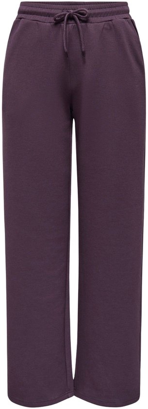 Paarse wijde sportbroek met trekkoord in de taille.