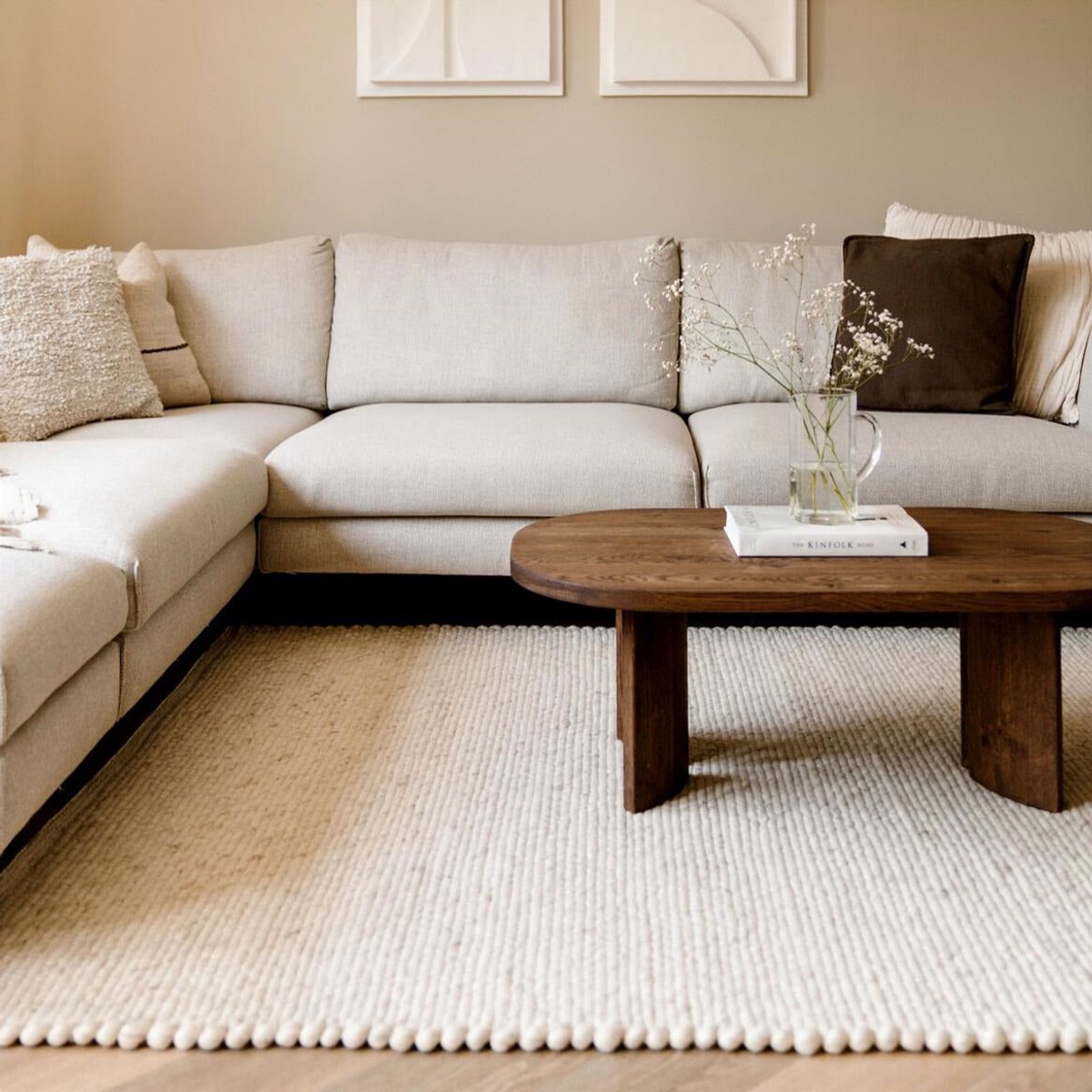 Wollen vloerkleed ivoor mix Gotland 160x230cm Mrcarpet