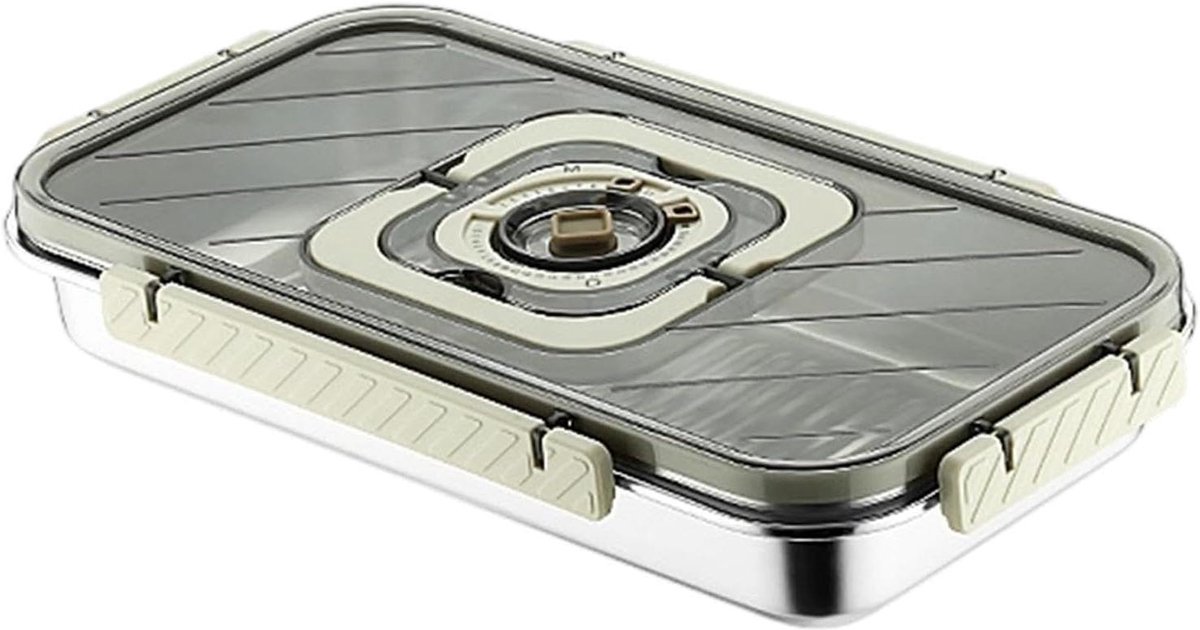 Broodbewaarcontainer - Roestvrijstalen houder - Brood Vers Houden - Luchtdicht Smaakafdichtingsontwerp - 36 x 20.2 x 8.5 cm - Zilver