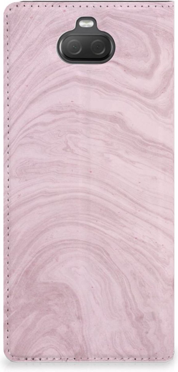 Sony Xperia 10 Plus Standcase Marble Pink - Origineel Cadeau Vriendin