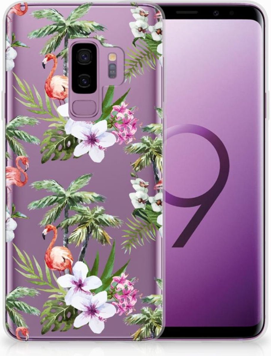 Samsung Galaxy S9 Plus TPU Hoesje Flamingo Palms