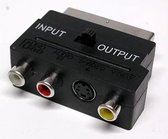 Nilox CMA15550 tussenstuk voor kabels Scart RCA Audio/Video + S-Video Zwart