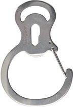 Keygear Karabijnhaak Met Flessenopener 8 Cm Zilver