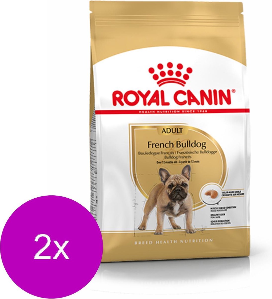 Bol.com Royal Canin French Bulldog Adult - Hondenvoer - 2 x 3kg - Franse Bulldog aanbieding