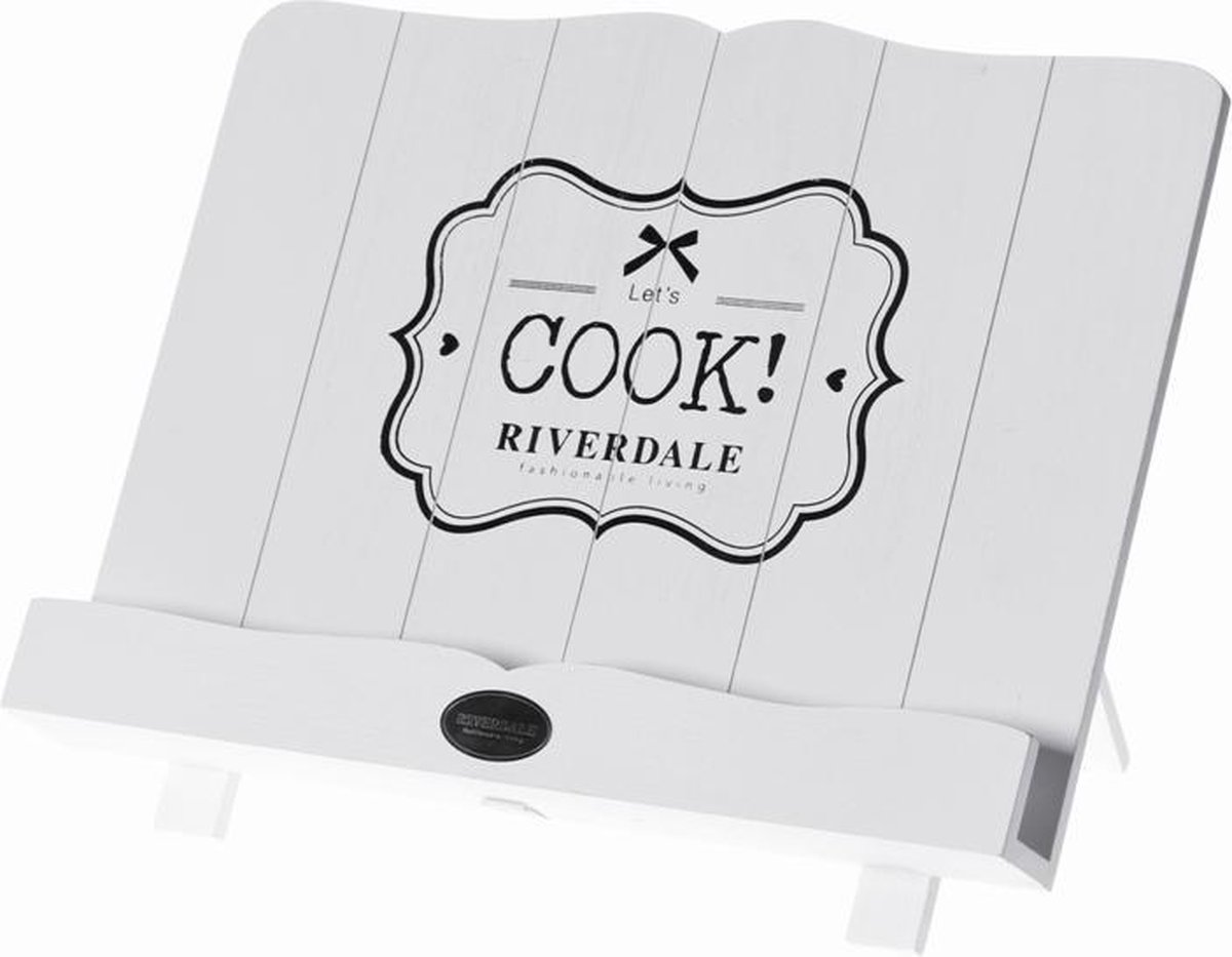 Jonge dame plan gebonden Riverdale - Kookboekrek - Cook - Wit - 45 cm | bol.com