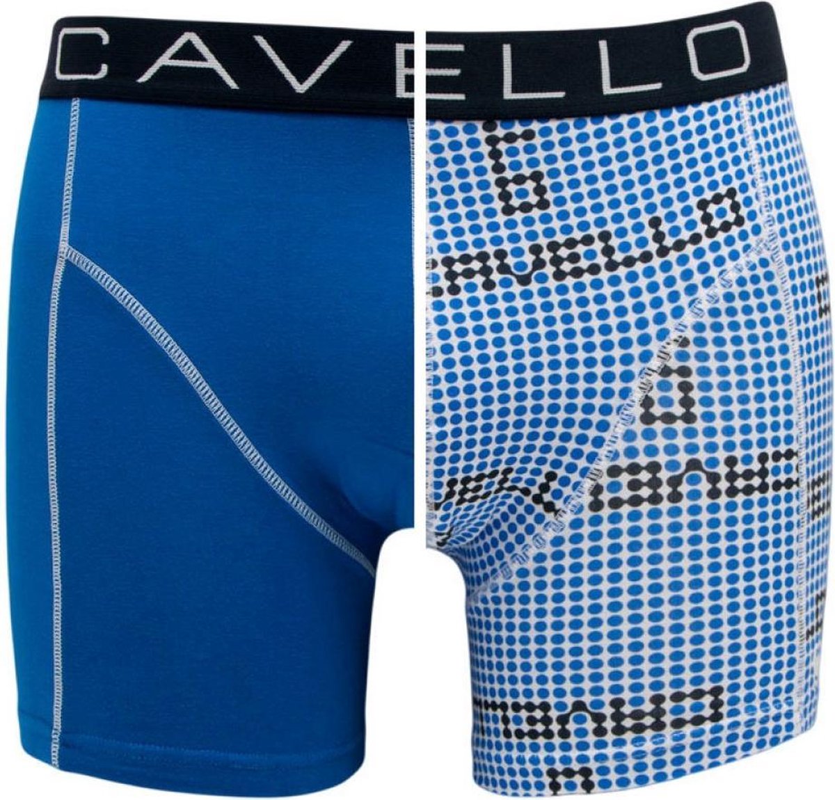 Cavello - 2-pack Boxershorts Blauw/Wit