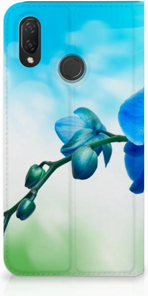 Huawei P Smart Plus Smart Cover Orchidee Blauw - Cadeau voor je Moeder