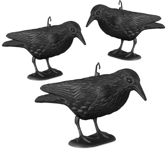Relaxdays tuinfiguur reiger, vogelverschrikker, verschrikt visreigers
