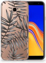 Geschikt voor Samsung Galaxy J4 Plus (2018) TPU Siliconen Hoesje Leaves Grey
