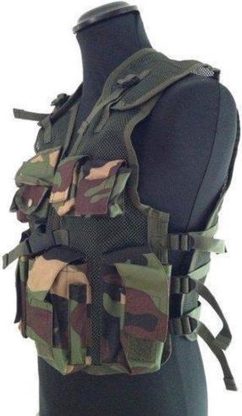 Het Missionaris Zinloos Kinder tactical vest leger camouflage | bol.com