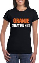 Oranje staat mij niet t-shirt zwart dames S