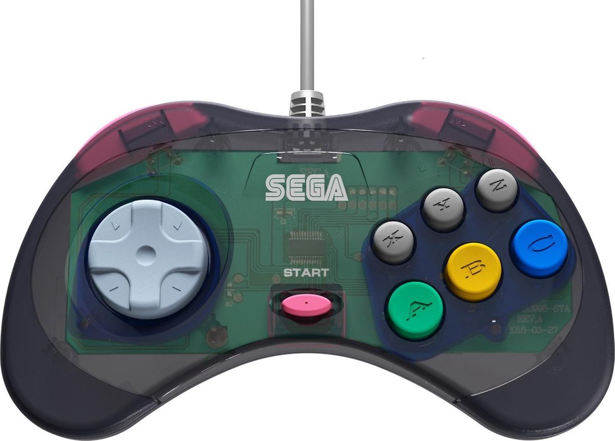 RetroBit SEGA Saturn Classic Controller Slate Grey