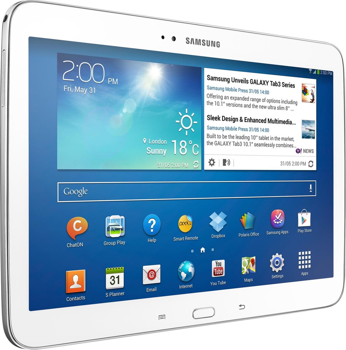 Giraffe eb Fascineren Samsung P5210 Galaxy Tab 3 10" - white - WiFi | bol.com