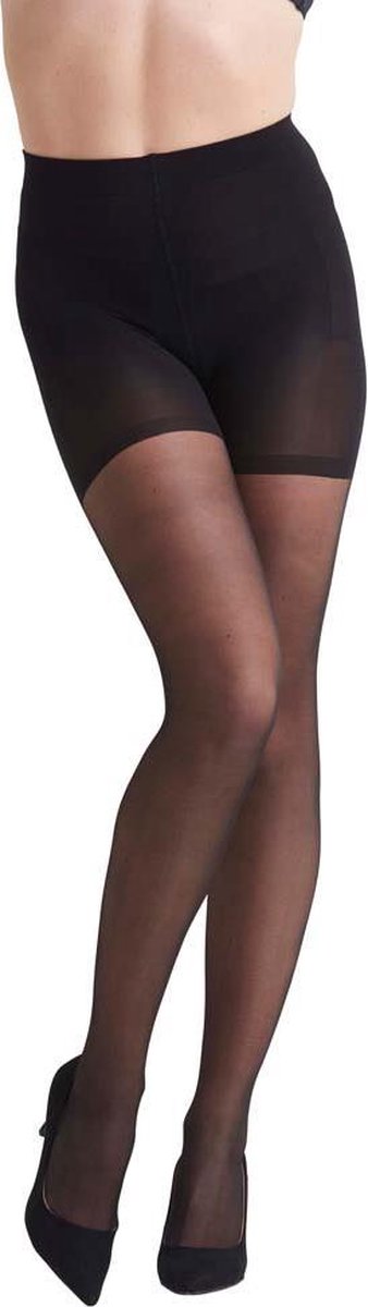 Corrigerende panty 15 denier met hoge tailleband kleur Black maat M