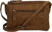 Enrico benetti schoudertasje 3/ritsen 66049 mid brown