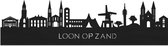 Skyline Loon op Zand Zwart hout - 80 cm - Woondecoratie design - Wanddecoratie - WoodWideCities