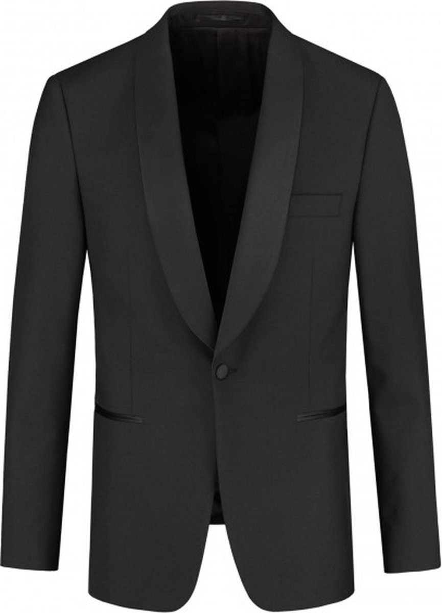 GENTS - Jas smoking shawl - Wolblend - Zwart - Maat 54/XXL