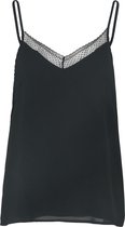 Cassis - Female - Top met kantdetail  - Zwart