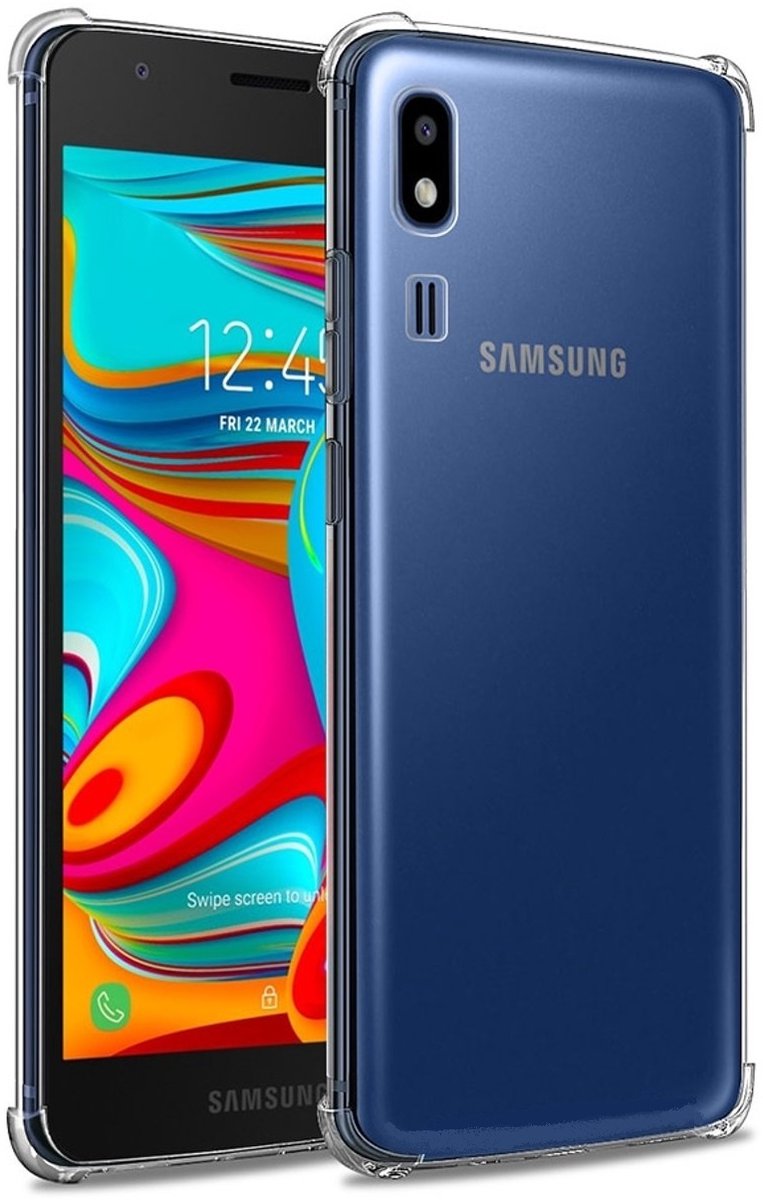 Hoesje Geschikt Voor Samsung Galaxy A2 Core Anti Shock Back hoesje - Transparant