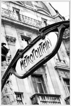 JUNIQE - Poster met kunststof lijst Metropolitain -20x30 /Grijs & Wit