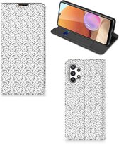 Telefoon Hoesje Geschikt voor Samsung Galaxy A32 5G Enterprise Editie | Geschikt voor Samsung A32 4G Flipcase Stripes Dots